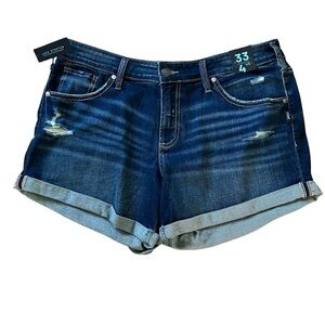 Silver Jeans Dark Blue Jean Shorts size 33